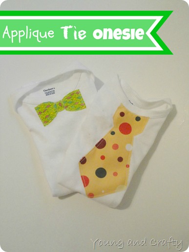 Applique tie onesies