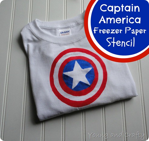 Captain America Freezer Paper Stencil